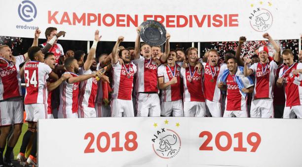 El Ajax se proclamó campeón de la Liga holandesa 2018- 2019. Foto: AFP