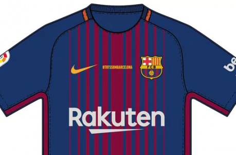 #TotsSomBarcelona (“Todos somos Barcelona”) será el lema al frente de la camiseta