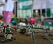 El homenaje de los hinchas al Chapecoense en el momento más duro de este joven club. Foto: AFP