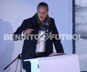 Esteban Paz en la presentación de la indumentaria de Liga de Quito para la temporada 2017 en Casa Blanca. Foto: Julio Estrella / Bendito Fútbol