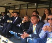 El embajador Luis Juez estuvo en los palcos del Atahualpa mirando el partido de Argentina con Venezuela. Foto: Santiago Estrella