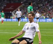 El futbolista Leon Goretzka celebrando un gol con Alemania ante México
