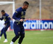 Antonio Valencia durante un entrenamiento con la selección ecuatoriana