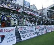 Hinchada de Liga de Quito en la general norte del estadio Rodrigo Paz Delgado
