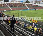 Imagen tomada desde el palco del estadio Bellavista de Ambato