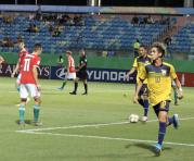 Johan Mina marcó el tercer gol de Ecuador frente a Hungría