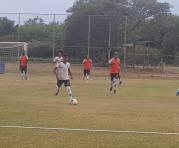 Imagen de un entrenamiento de Independiente del Valle Sub 20 en Paraguay
