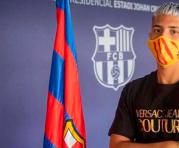 El ecuatoriano Diego Almeida fue ascendido en el FC Barcelona. Foto: Twitter de @sabiomanagerec